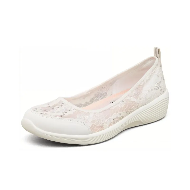 Skechers Arya Anti Slip Wear Resistant Low Top Casual Shoes Women's White-2