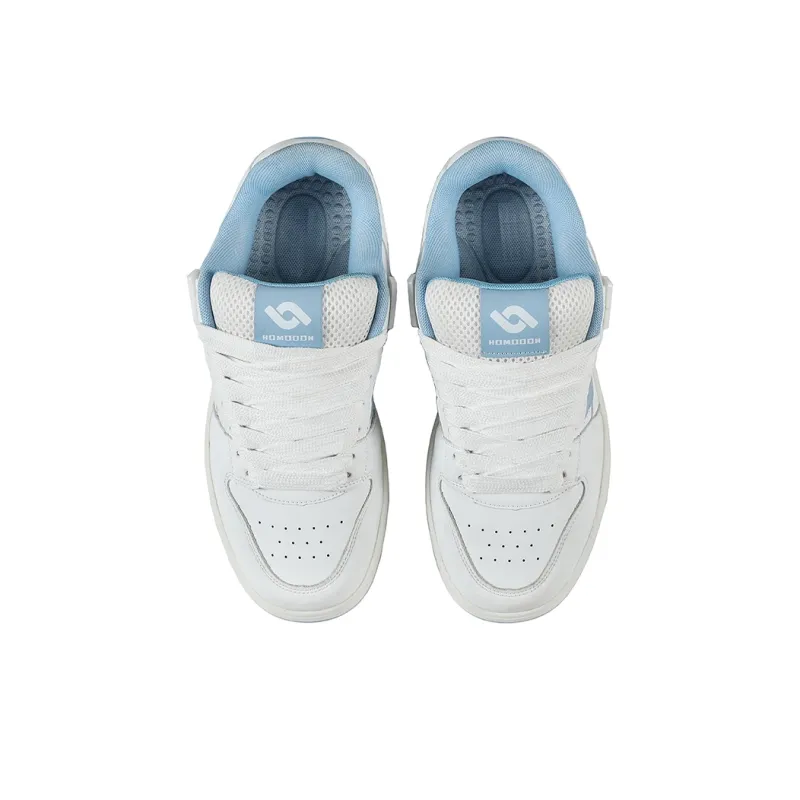HOMDOON Wear Resistant Low Top Skateboard Shoes Unisex Carolina Blue-3