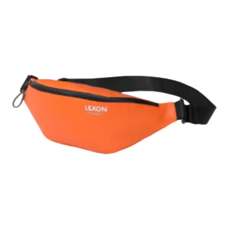 LEXON Waterproof Fabric Fanny Pack Regular Unisex Orange/Dark Blue-3
