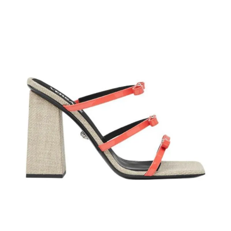 VERSACE Gianni Ribbon 95mm Sandals-1