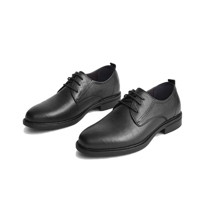 Hotwind Dress Shoes Men Low Top Black/Brown-2