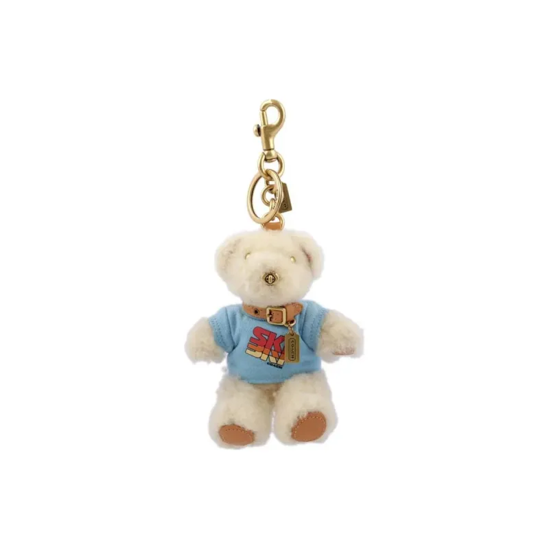 COACH Cotton Keychain Bag Accessory Women's White-1