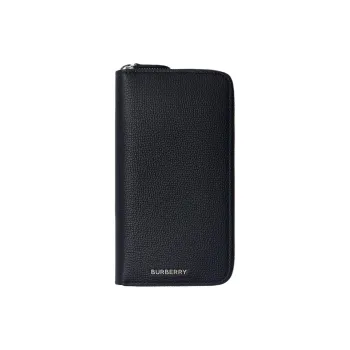 Burberry Grain Calfskin Wallet Men's Dark Marine Blue