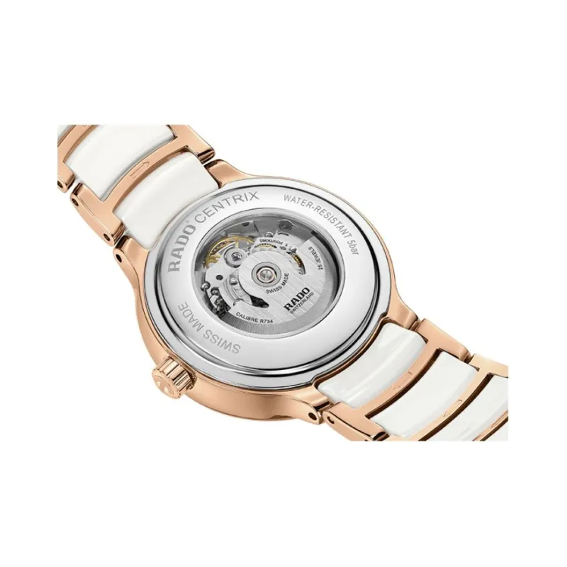 RADO Crystal Collection Automatic Mechanical Movement Women's Watch Watch White Dial-3