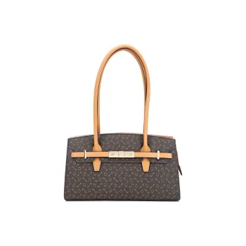 Why Artificial Leather Handbag Shoulder Bag Large Size Women's Coffee