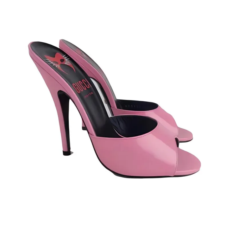 GUCCI Slide Slippers Women's Pink-4
