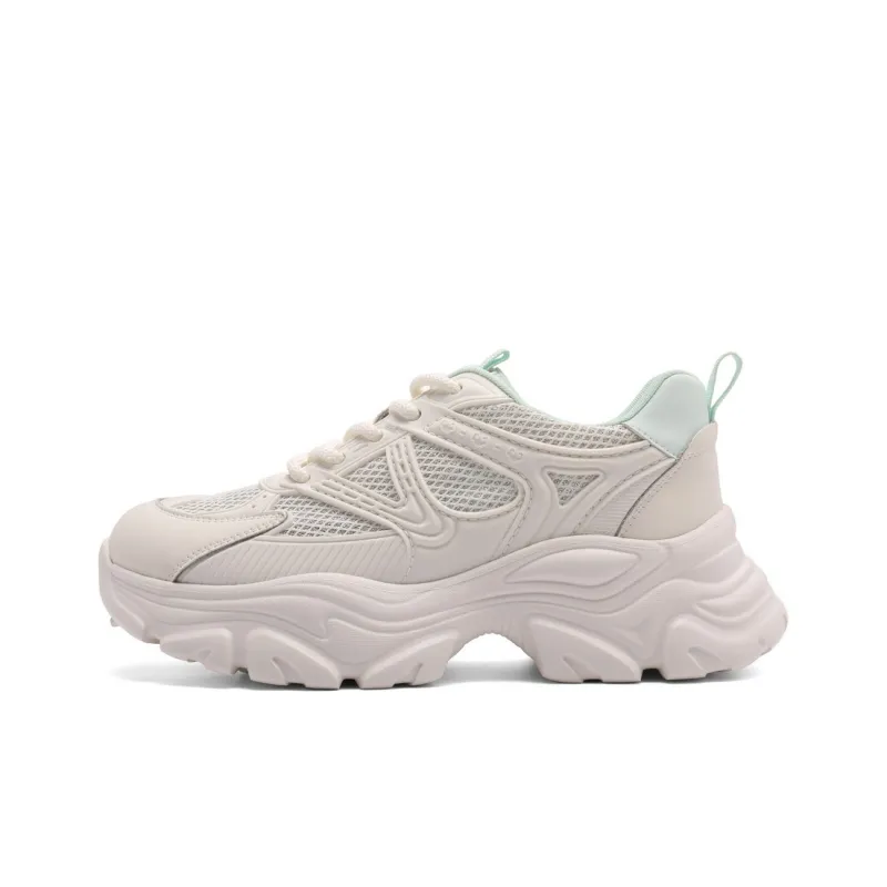 BELLE Anti-Slip Wear-Resistant Breathable Lightweight Height Increasing Low-Top Chunky Sneakers Women's-6