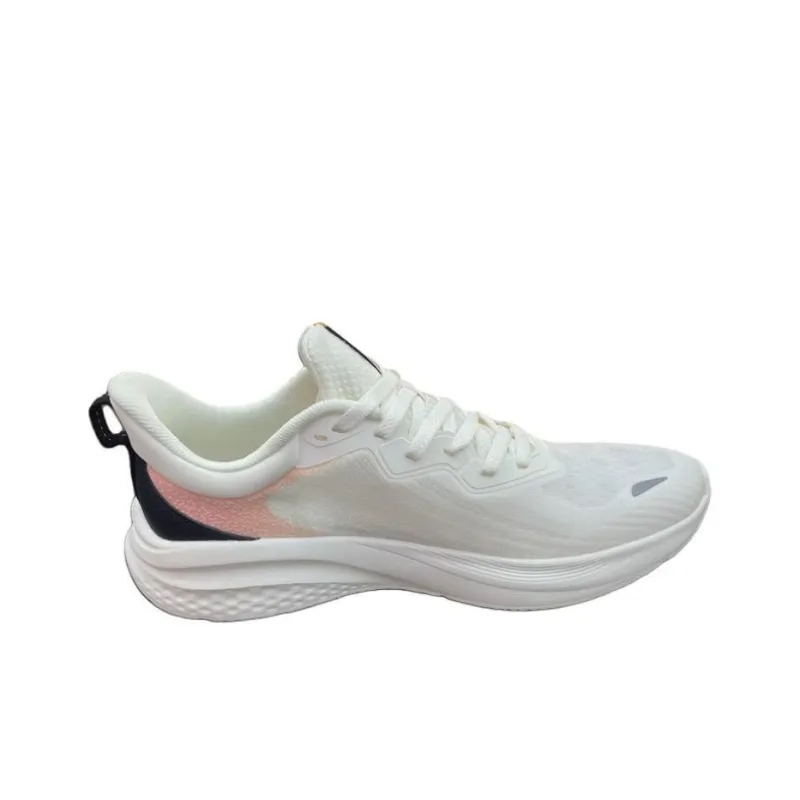 Erke Cushioning Breathable Lightweight Low Top Running Shoes Men's White Black-1
