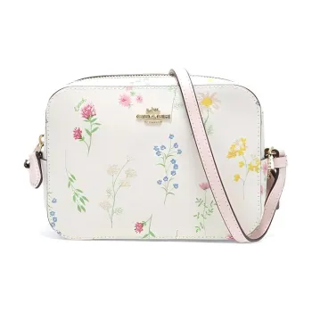 COACH Camera PVC Shoulder Bag Crossbody Bag Small Size Women's Cherry Blossom Pink White