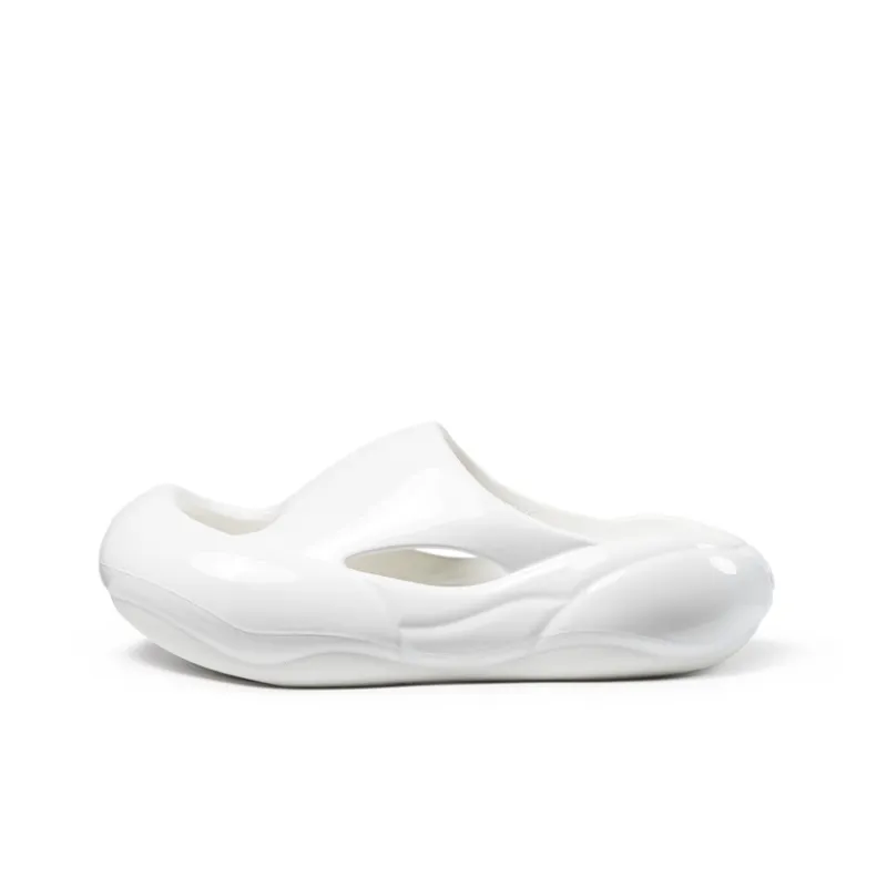 CN EVA Slip Resistant Odor Resistant Abrasion Resistant Slide Slippers Unisex White-0