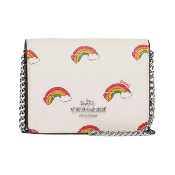 COACH Cow Leather Wallet, Handbag, Crossbody Bag, Shoulder Bag Women's White