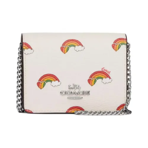 COACH Cow Leather Wallet, Handbag, Crossbody Bag, Shoulder Bag Women's White