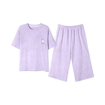 The Story Of The Flower Season Pajama Set Women's Taro Purple
