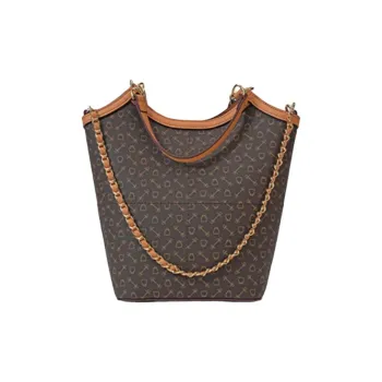 Why Artificial Leather Portable Crossbody Bag, Shoulder Bag Medium Size Women's Coffee