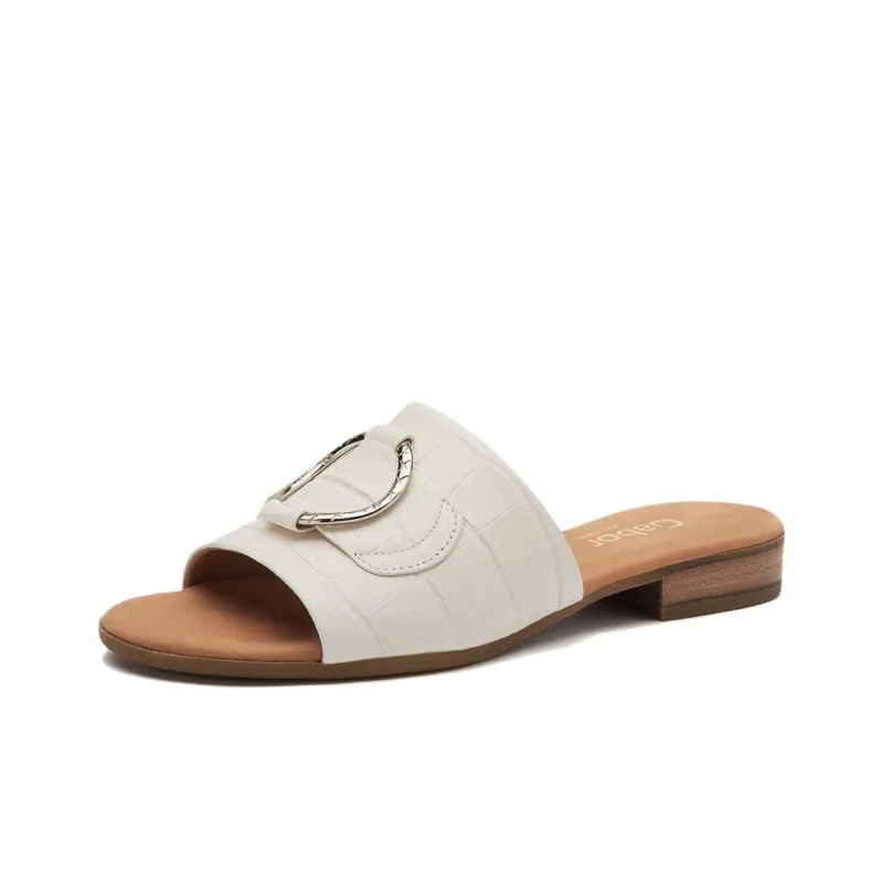 Gabor Slide Slippers Women's White-1