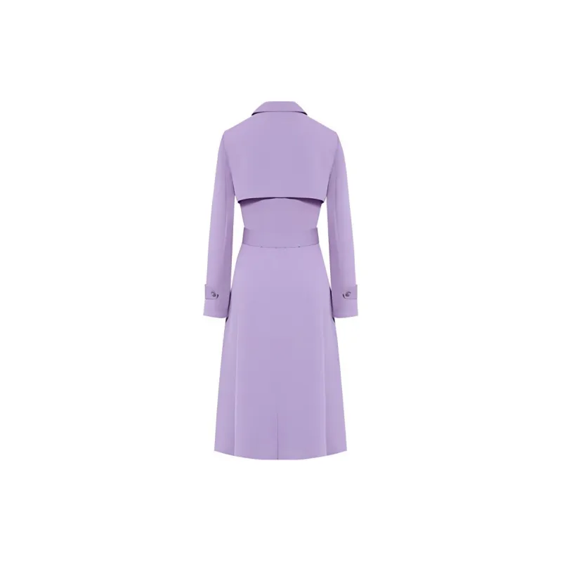 BBLLUUEE Trench Coat Women's Mist Purple-1