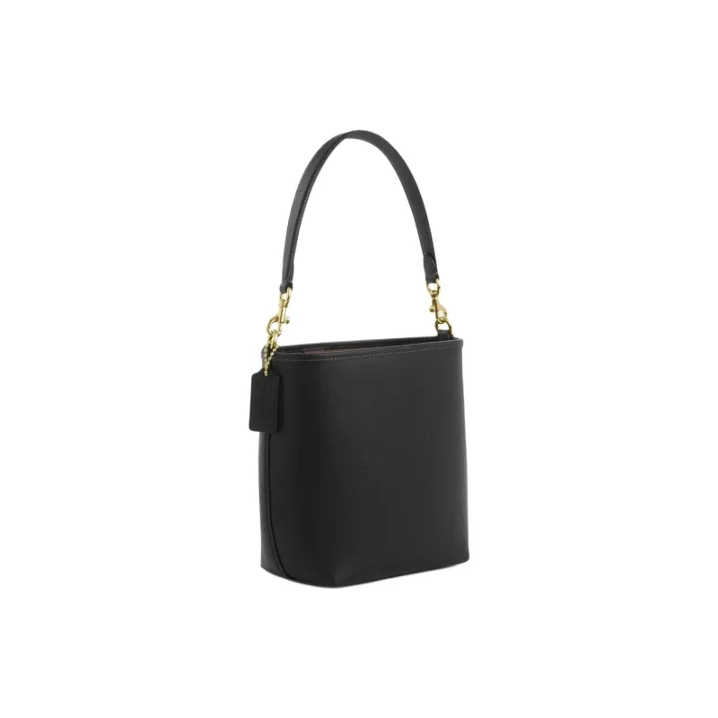 COACH City Leather Bucket Bag, Portable Crossbody Bag, Shoulder Bag Medium Size Women's Black-1