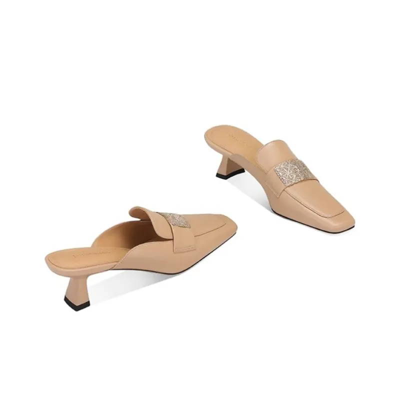 JESSICA SOPHIA Rubber Sole Metal Abrasion Resistant Slip Resistant Wrap toe Slippers Women's-6