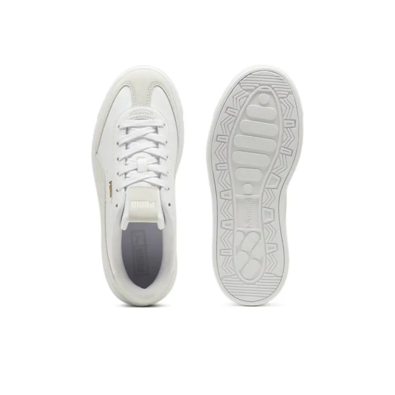 PUMA Lajla Anti Slip Wear Resistant Low Top Skateboard Shoes Unisex White Gray-4