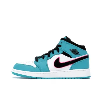 Jordan Air Jordan 1 Anti Slip Wear Resistant Mid Top Skateboard Shoes Women's Teal