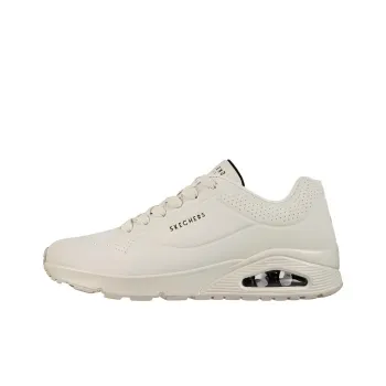 Skechers Uno Abrasion Resistant Slip Resistant Low Top Running Shoes Men's Ecru