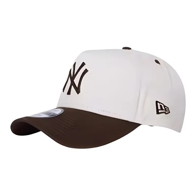 New Era 9FORTY A Frame New York Yankees Winecork 2 Tone Walnut Adjustable Cap-0