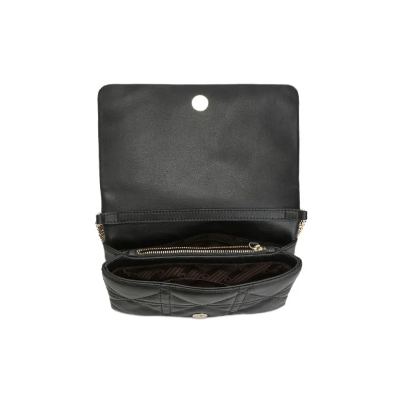 Why Split Cow Leather With Artificial Leather Crossbody Bag, Shoulder Bag Medium Size Women's Black/Ecru-8