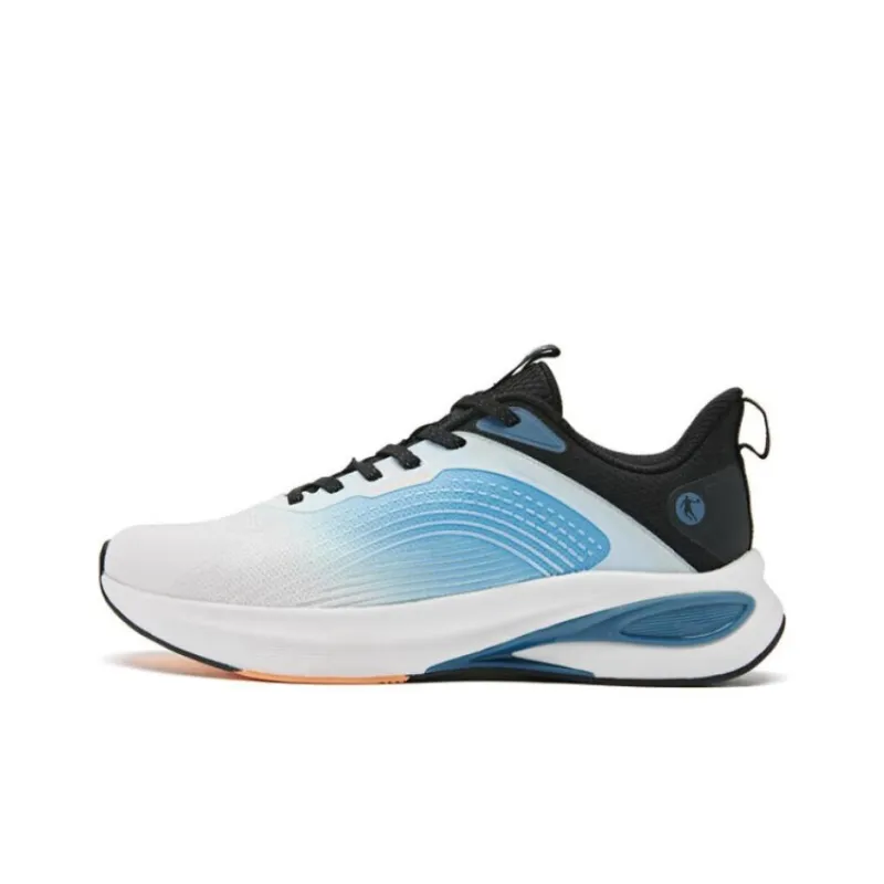 QIAODAN Cushioning Lightweight Low Top Running Shoes Men's Blue White Black-0