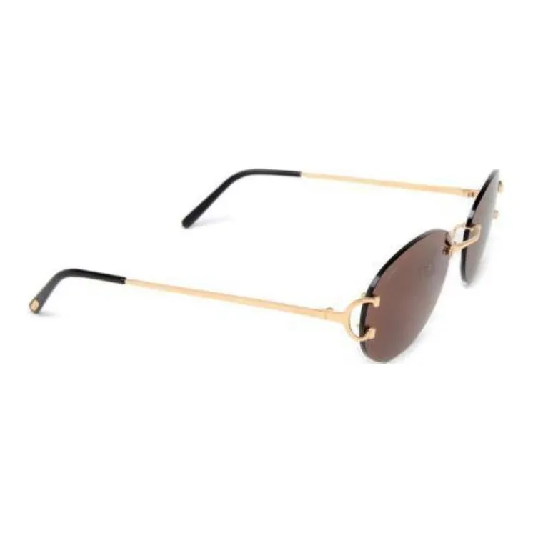 Cartier Logo plaque Oval frame Sunglasses-2