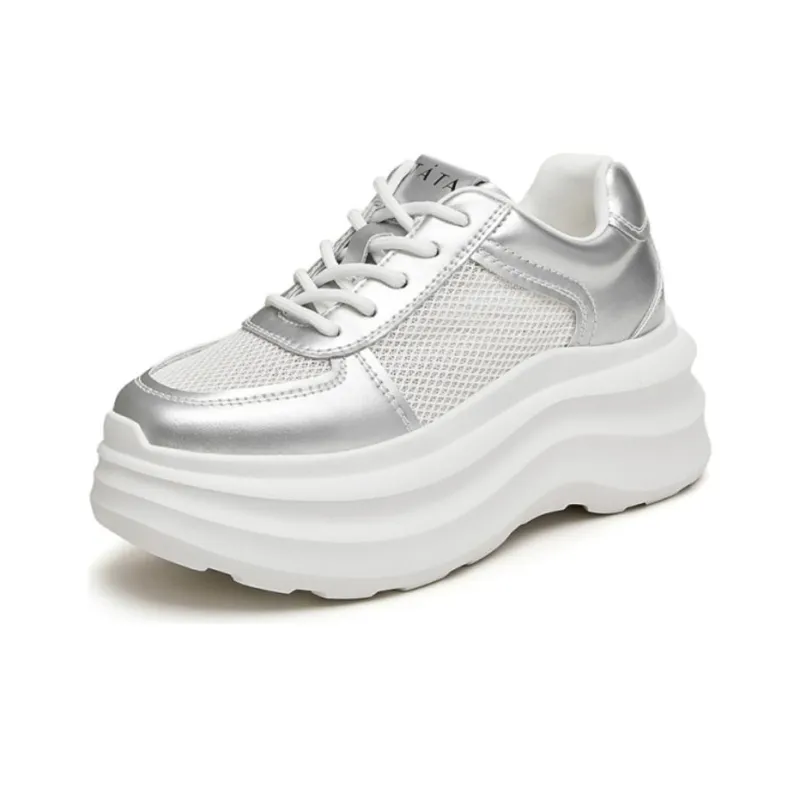 TATA Skateboard Shoes Women's Low Top Solid Color-1