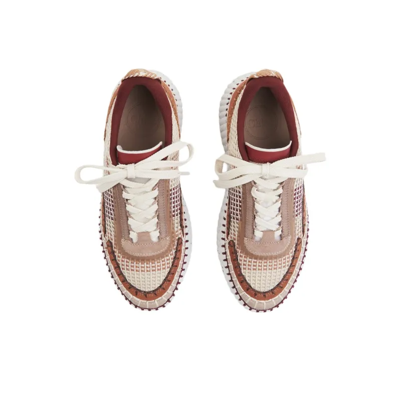 Chloé Lower-Impact Mesh Nama Sneakers Women's-4