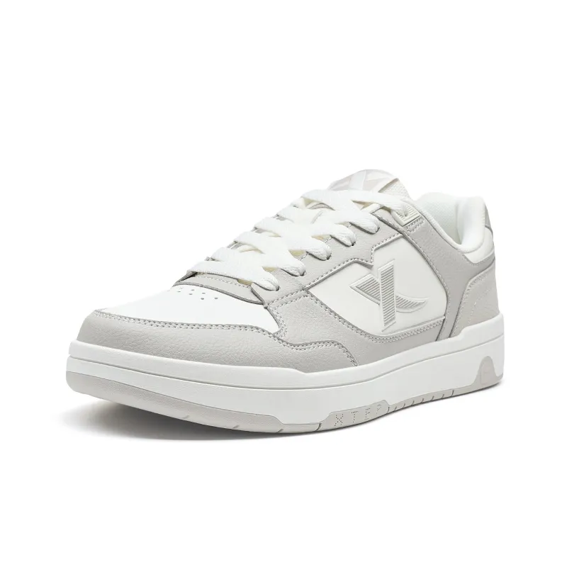 XTEP Air Force 1 Wear resistant And Lightweight Low Top Skateboard Shoes Men's Gray White-2