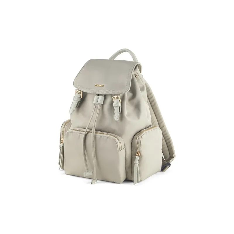 Teenmix Polyamide With Synthetic Leather Backpack, Backpack, Mommy Bag Tubas Women's Black/Ecru-9