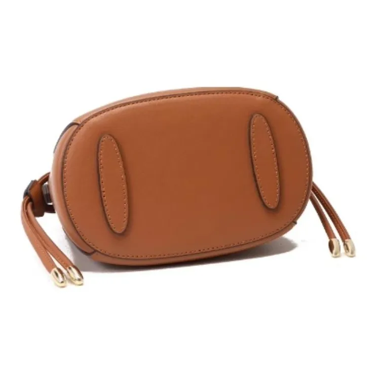 Why Cow Leather Crossbody Handbag Small Size Women's Caramel/Black/Ecru-3