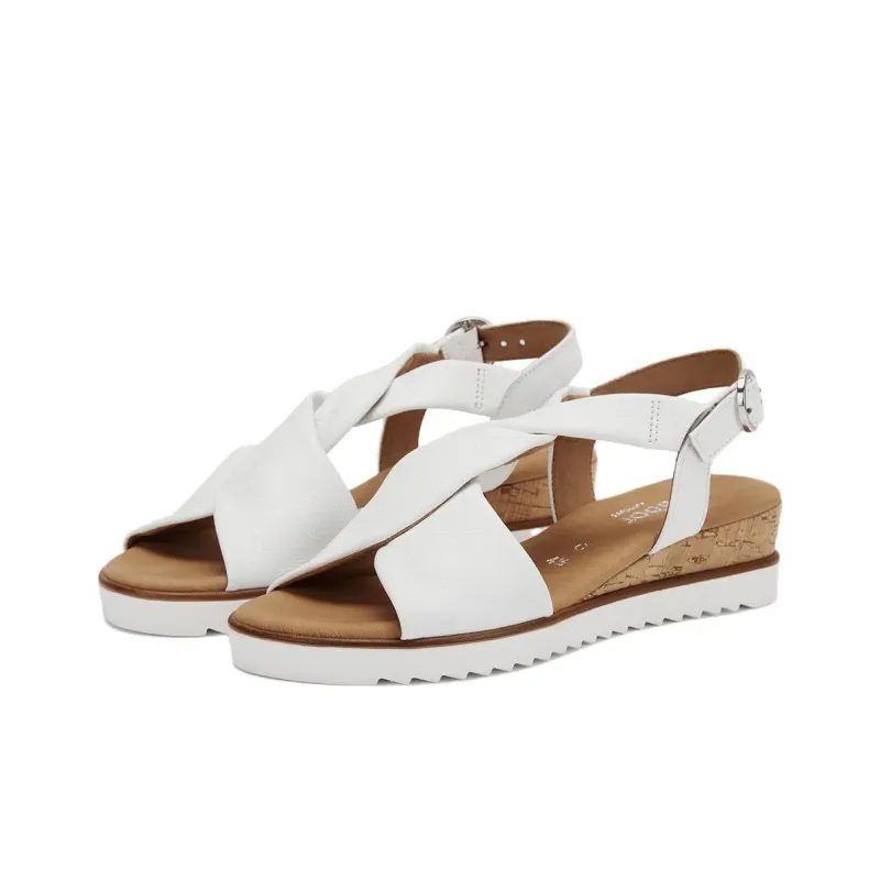 Gabor Strap Sandals 4.5cm Women's White-2