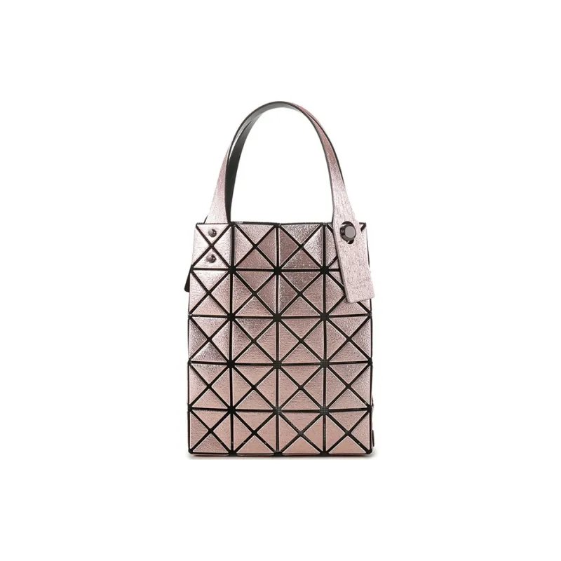 ISSEY MIYAKE PLATINUM COFFRET Polyurethane Tote Handbag Women's Coral Pink-0