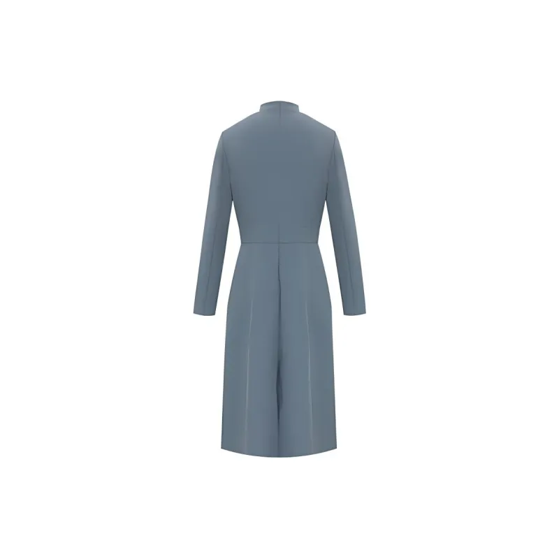 BBLLUUEE Long Sleeved Dress Women's Teal Green-1