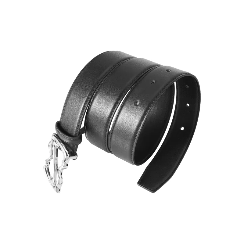 OMTO Little Cyclone Cut Out Y2K Pin Buckle Trendy Versatile Individual Casual Leather Belts Unisex 105cm-2
