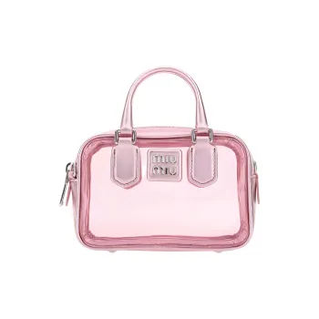MIU MIU Leather Detail Shoulder Bag, Crossbody Bag, Handbag Mini Women's Pink
