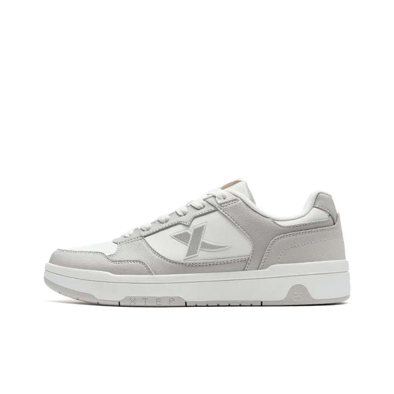 XTEP Air Force 1 Wear resistant And Lightweight Low Top Skateboard Shoes Men's Gray White-0