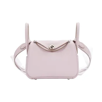 HERMES Lindy Clemence Bullock Leather Handbag, Shoulder Bag, Crossbody Bag Mini Women's 09 Mauve Pale Dream Purple