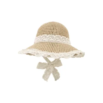 EEEENO Paper Reed Bucket Hats Women's