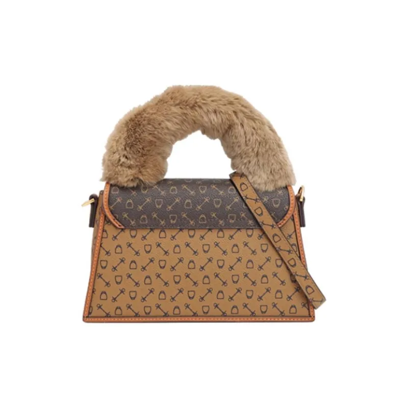 Why Artificial Leather Handbag, Shoulder Bag, Crossbody Bag Small Size Women's Coffee & Caramel/Coffee & Milk Tea-6