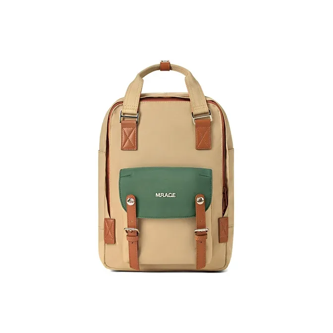 MR.ACE HOMME Polyester Backpack Tubas Unisex Mountain Green/Mist Blue/Graphite Gray-0