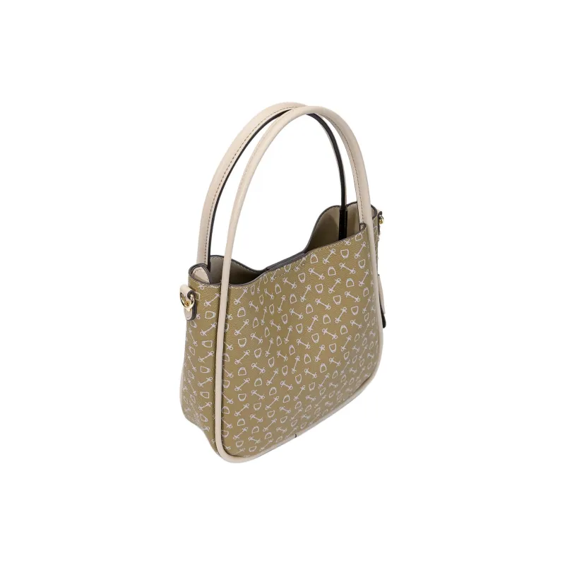 Why Artificial Leather Shoulder Bag, Crossbody Bag, Handbag Small Size Women's Milk Tea/Ecru-3