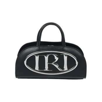 IRIDESCENCE Cow Leather Shoulder Bag Crossbody Bag Handbag Small Size Women's Black
