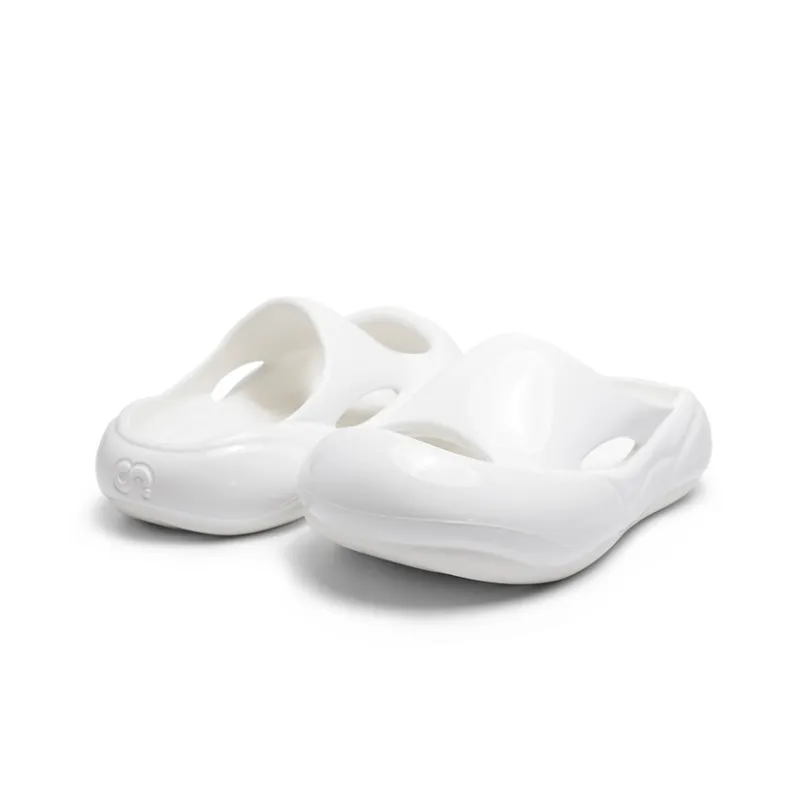 CN EVA Slip Resistant Odor Resistant Abrasion Resistant Slide Slippers Unisex White-1