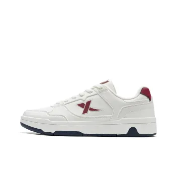XTEP Air Force 1 Wear resistant And Lightweight Low Top Skateboard Shoes Men's White Red