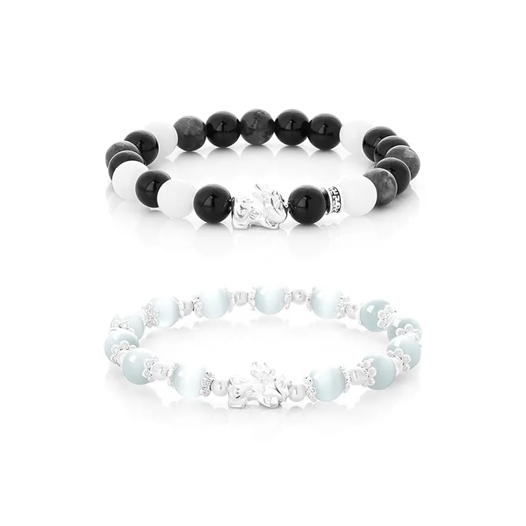 Star Treasures Glass Cat Eye Bracelets Unisex-4