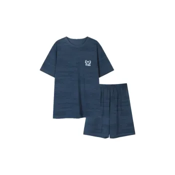 H-YXIANG Pajama Set Men's Turquoise Blue
